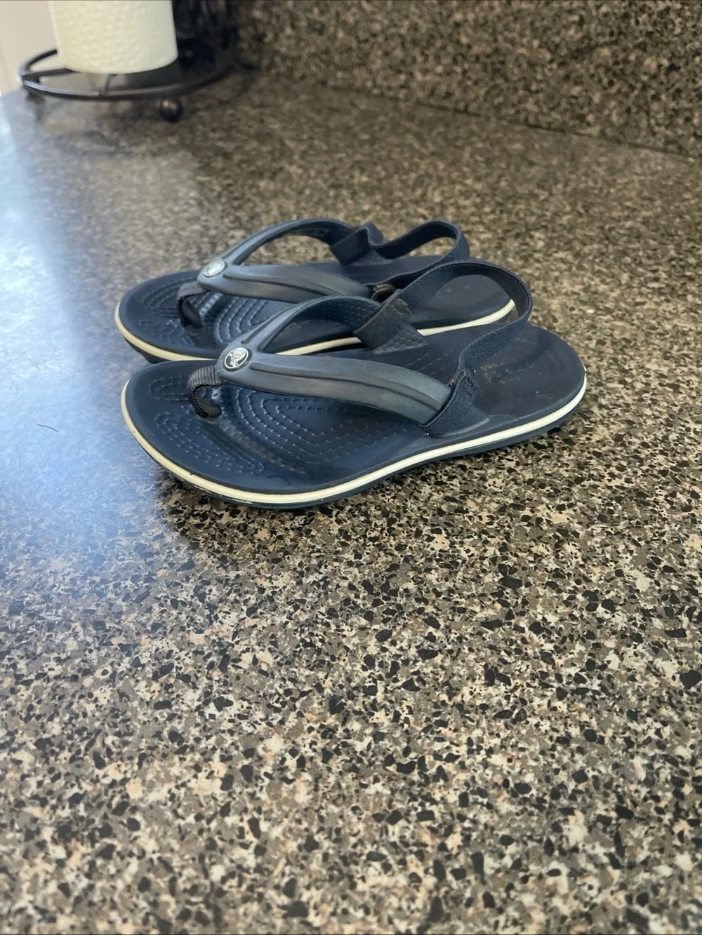 Crocs Kids' Blue Thong Slingback Sandals Size C9